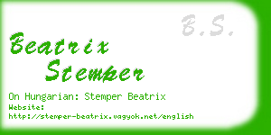 beatrix stemper business card